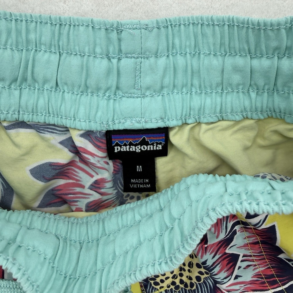Patagonia Shorts Girl's Medium Costa Rica Floral Yellow Kids Baggies Trunks - Picture 2 of 4
